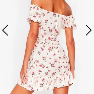 Floral Ruched Bust Mini Dress